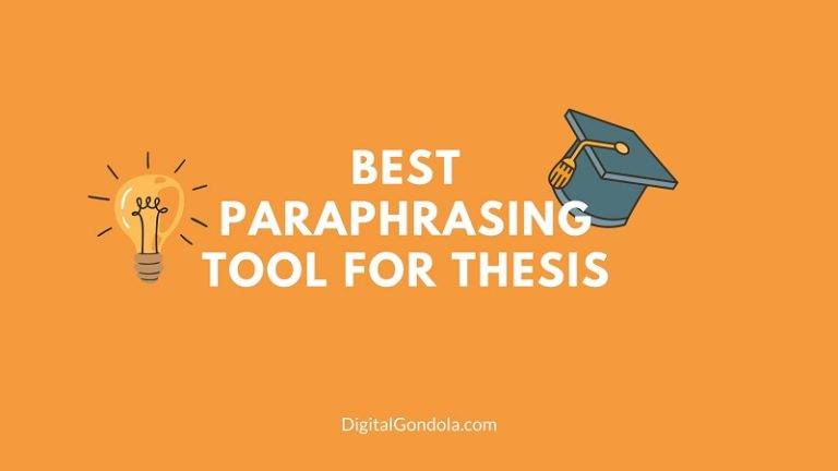 best free paraphrasing tool for thesis